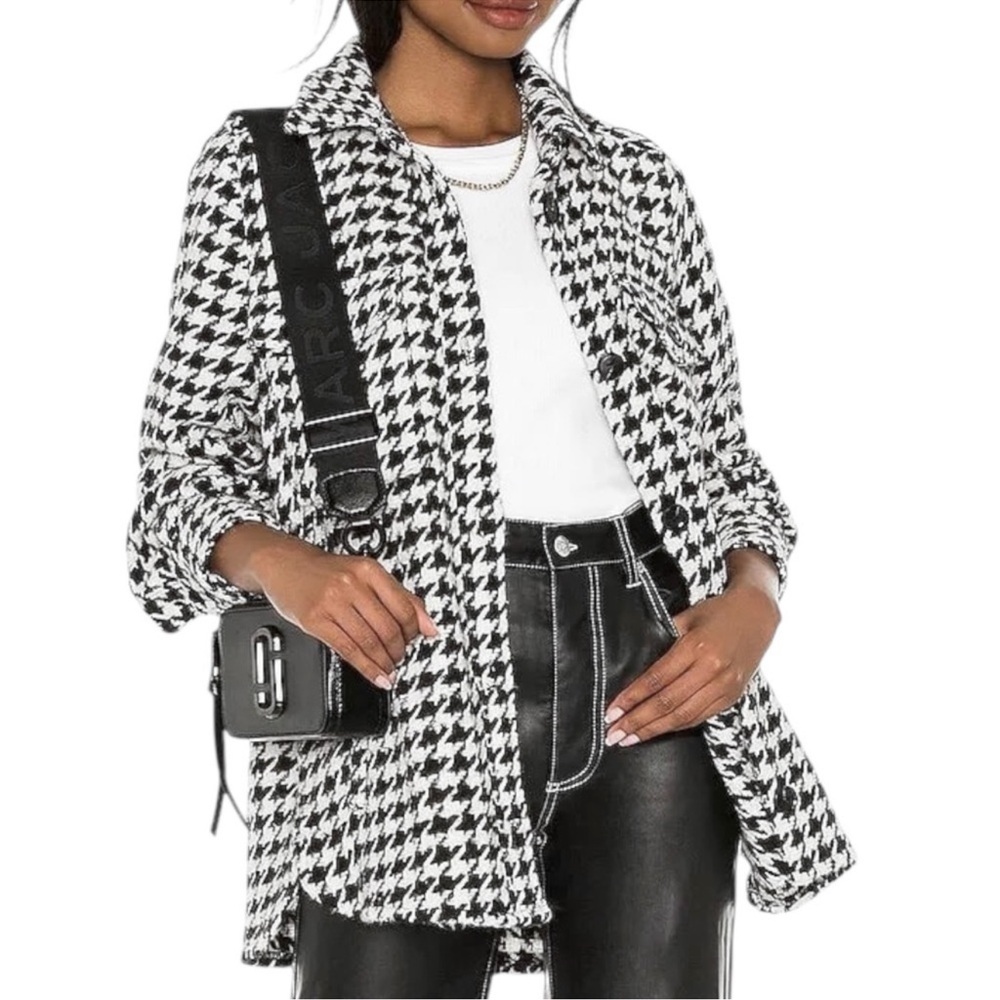 Pistola Black and White Houndstooth Blazer